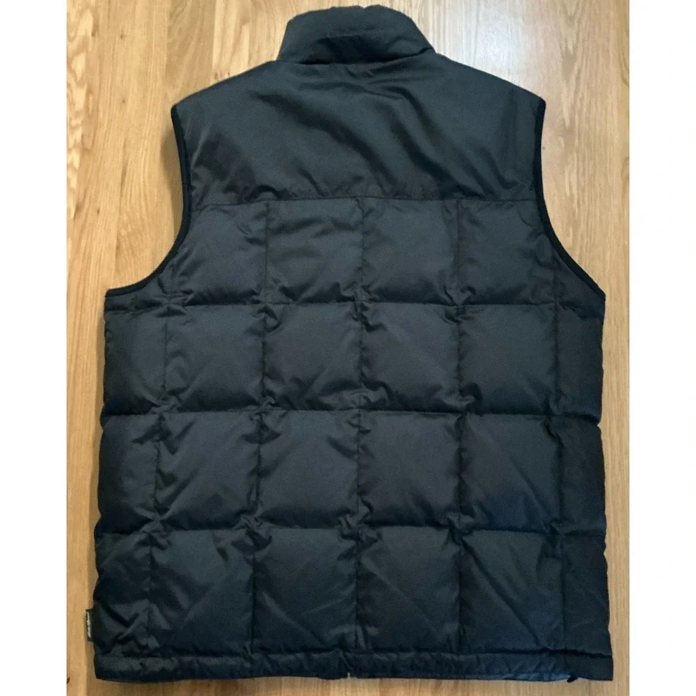 Eddie Bauer Reversible Goose Down Puffer Vest Black Gray Men's M - Picture 2 of 10
